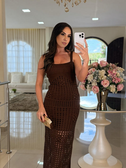 Vestido Solenne Lily Coffe 